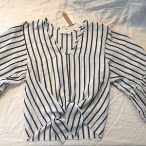NWT Striped Tie Top